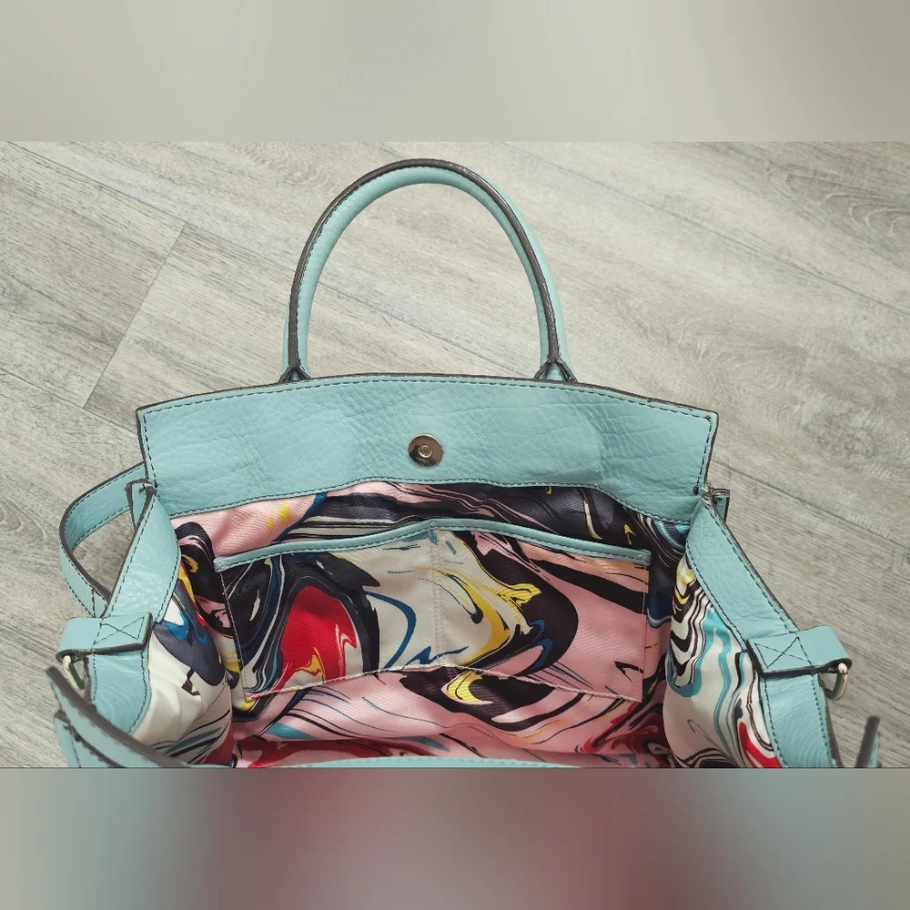 Kate Spade Blue Leather Purse/Crossbody/Work Tote